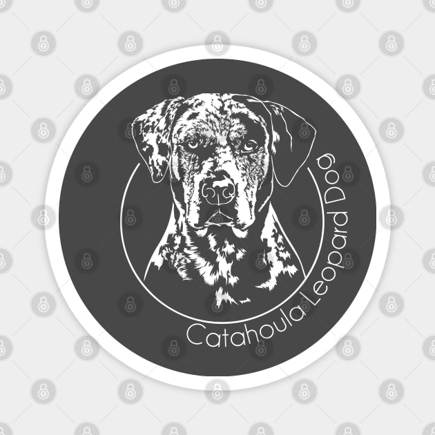 Catahoula Leopard Dog Portrait Magnet by wilsigns